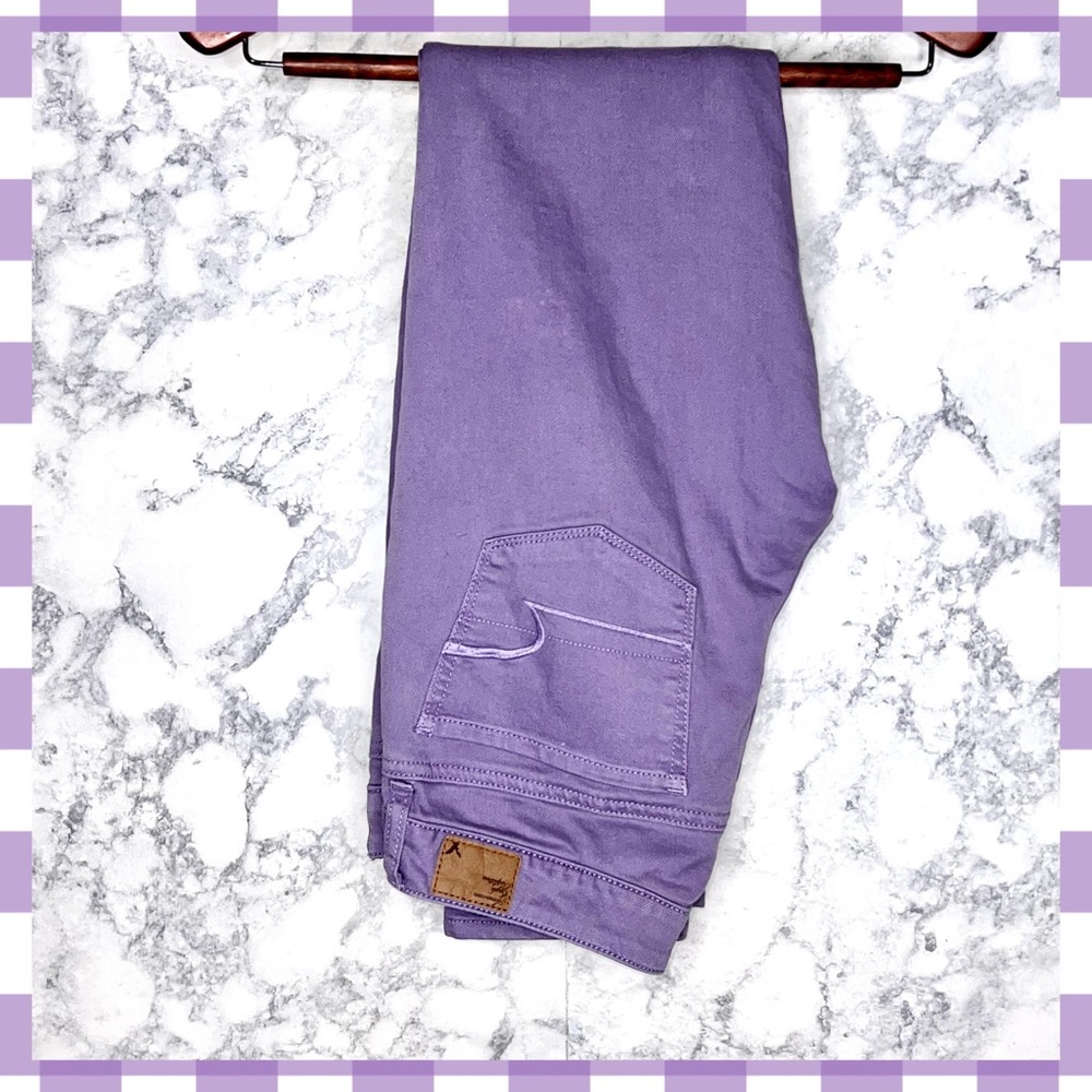 COPY - AMERICAN EAGLE PURPLE STRETCH SKINNY JEANS